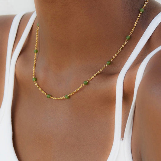 Bare Luxe – Collier Green Orbit