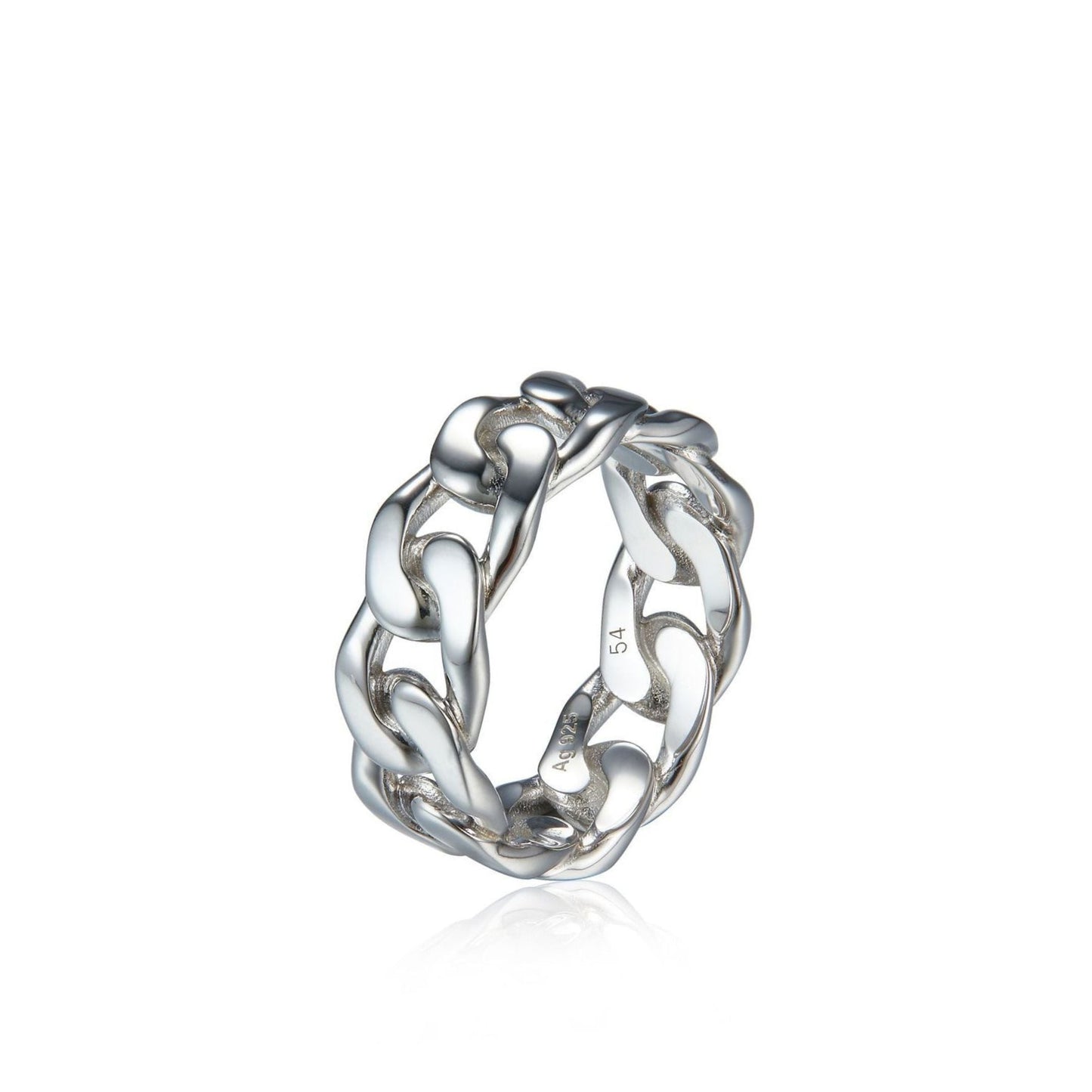 Awakened Time Iconic Chain Ring crafted in 18ct white gold vermeil over sterling silver.