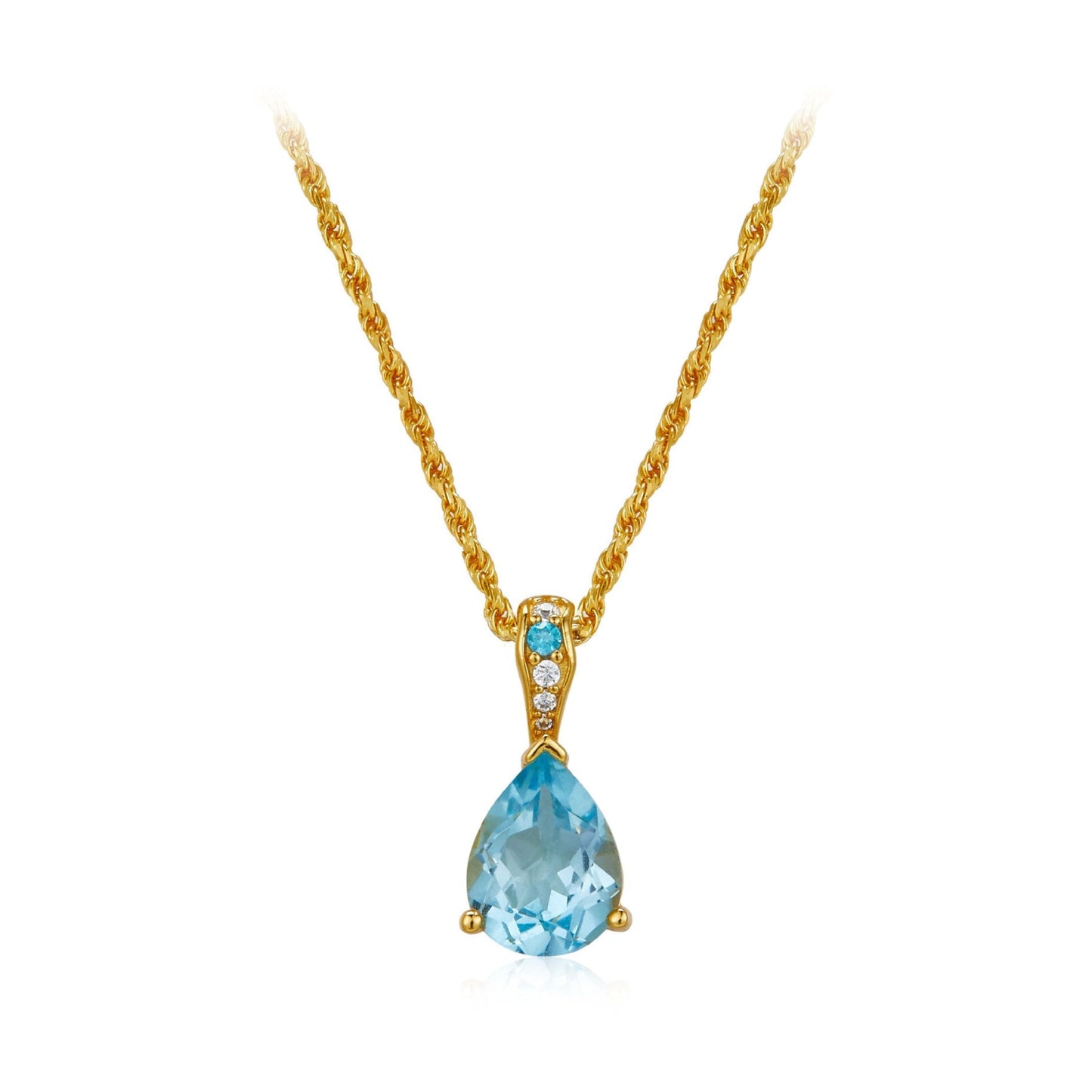 Collier Azure Teardrop