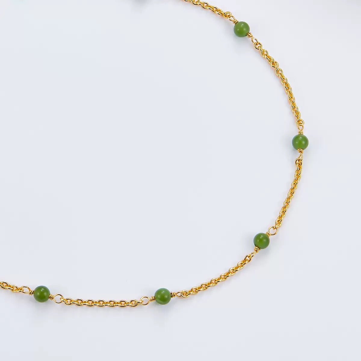 Bare Luxe – Green Orbit Necklace