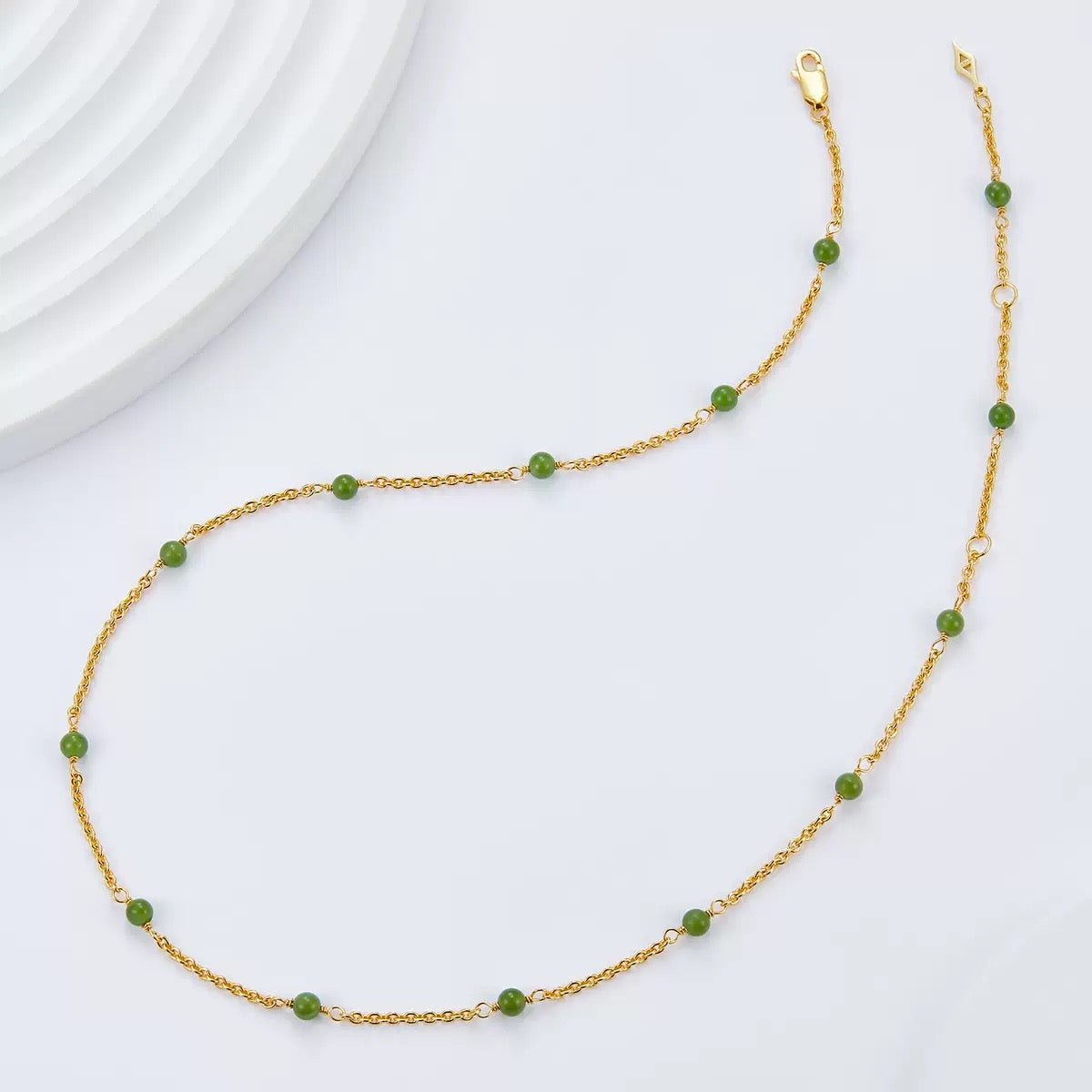 Bare Luxe – Green Orbit Necklace