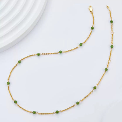 Bare Luxe – Green Orbit Necklace