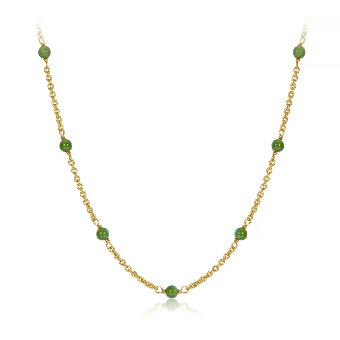 Bare Luxe – Green Orbit Necklace