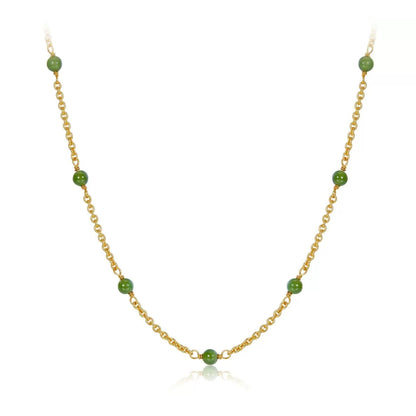 Bare Luxe – Green Orbit Necklace