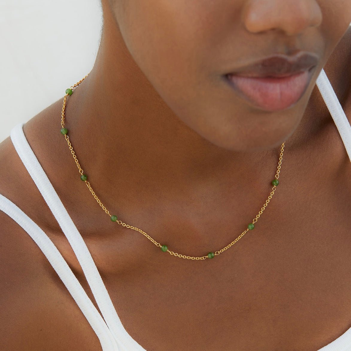 Bare Luxe – Green Orbit Necklace