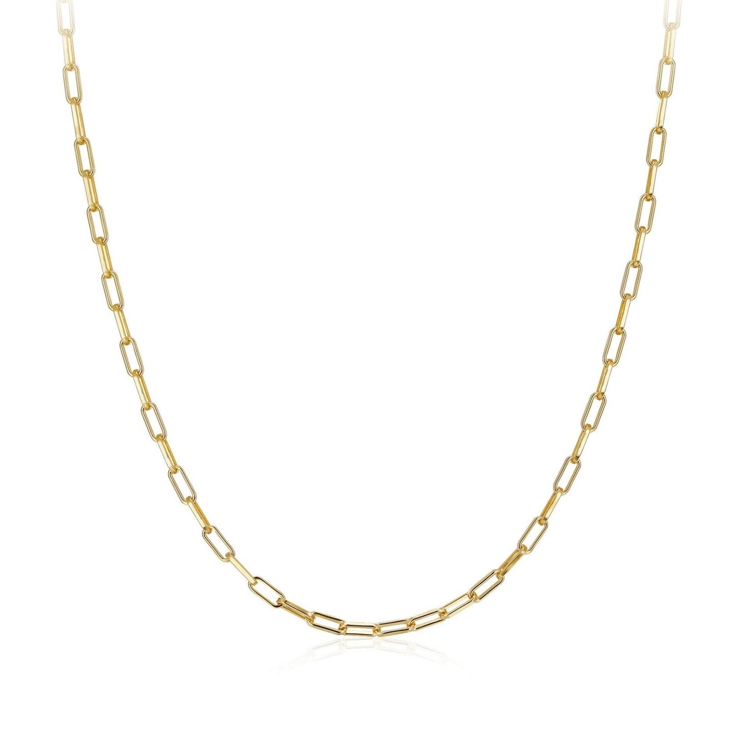 Bare Luxe Paperclip Necklace in 18ct gold vermeil