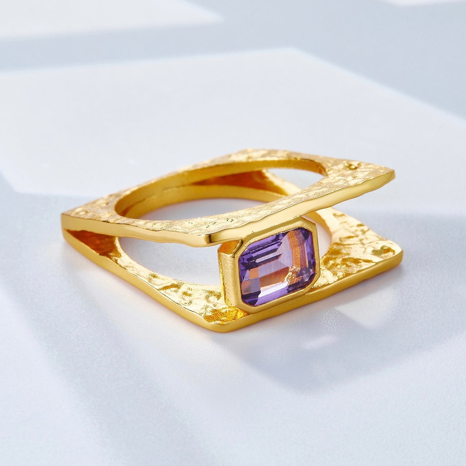 Infographic displaying Awakened Time premium 18k recycled gold vermeil finish over 925 sterling silver.