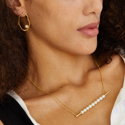 Pendientes de perla Contour d’Or