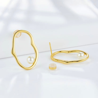 Pendientes de perla Contour d’Or