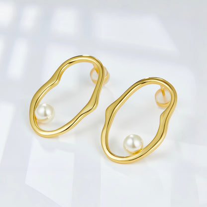 Pendientes de perla Contour d’Or