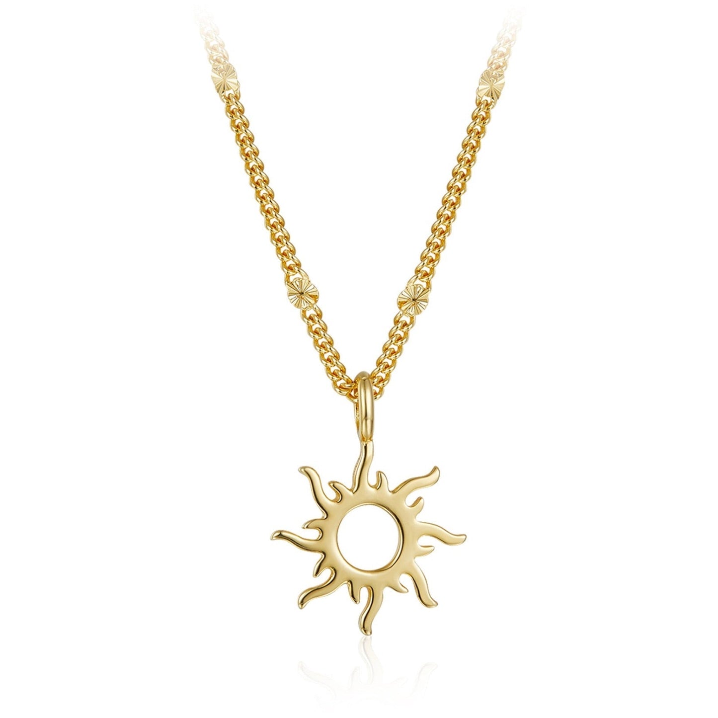 Awakened Time Helia sun pendant necklace in 18ct recycled gold vermeil