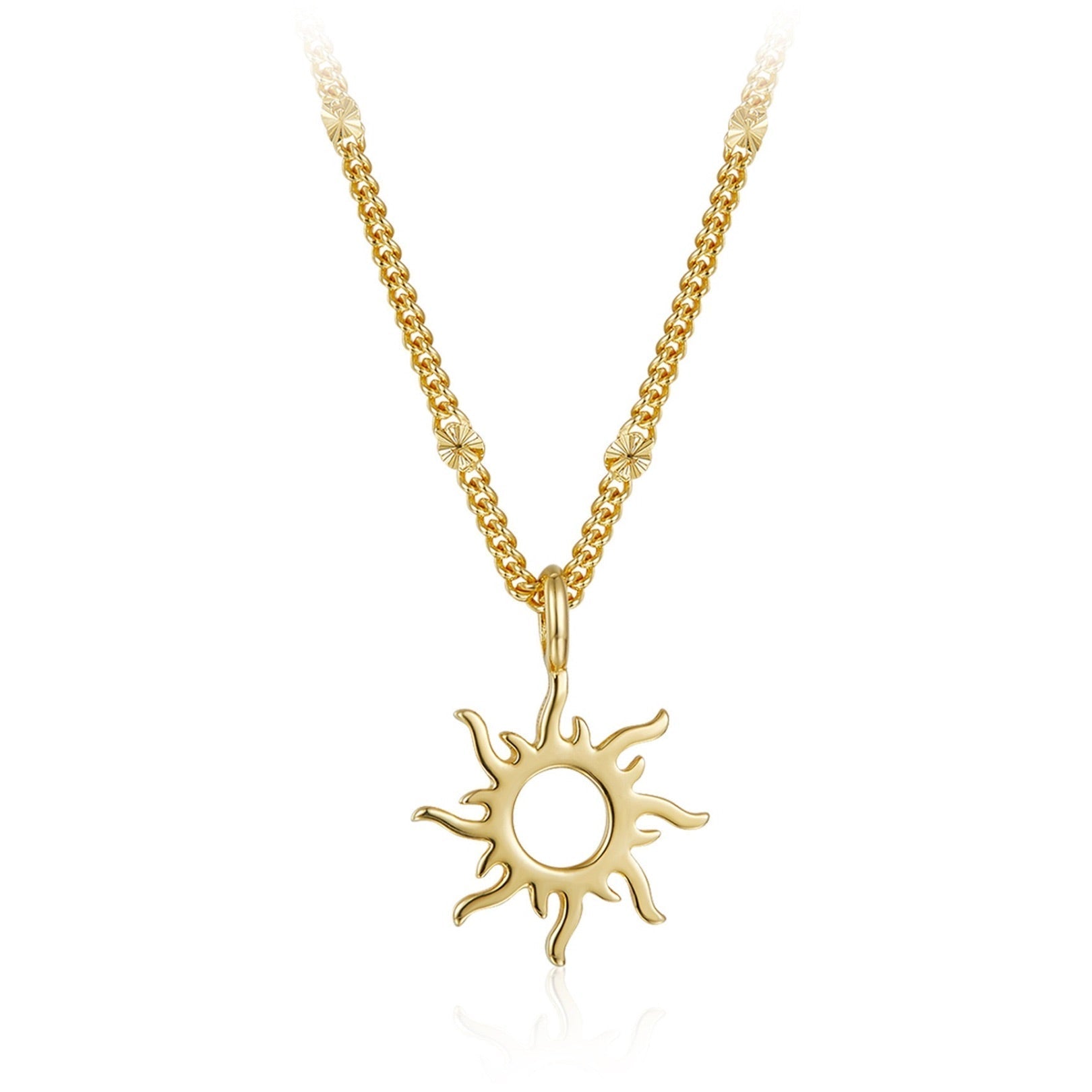 Awakened Time Helia sun pendant necklace in 18ct recycled gold vermeil