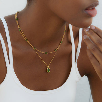 Collar Jade Ovale