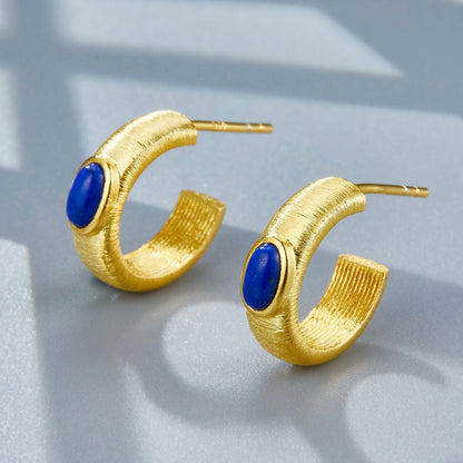 Lapis-Ankh-Creolen