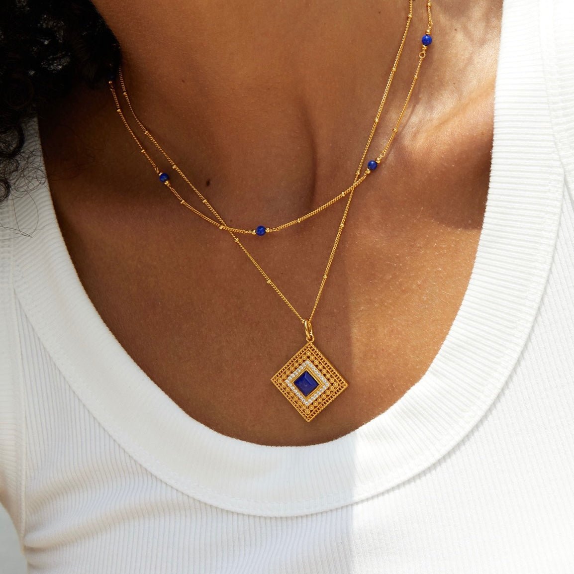 Collar Louvre Lapis