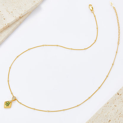 Collier Talisman Olive