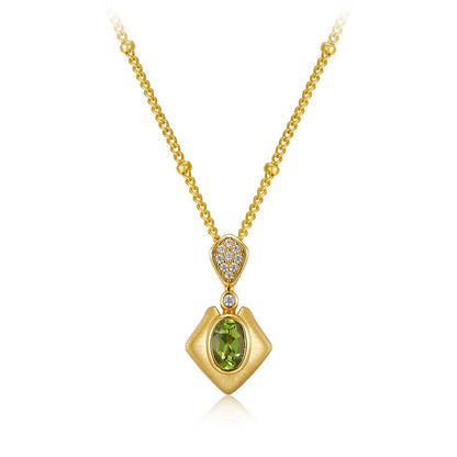 Collier Talisman Olive