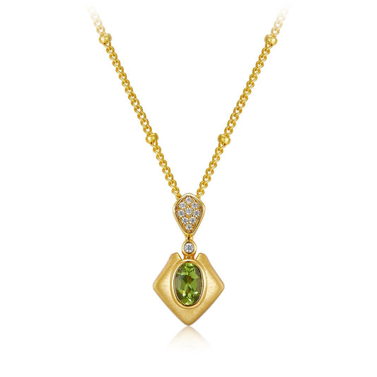 Collier Talisman Olive