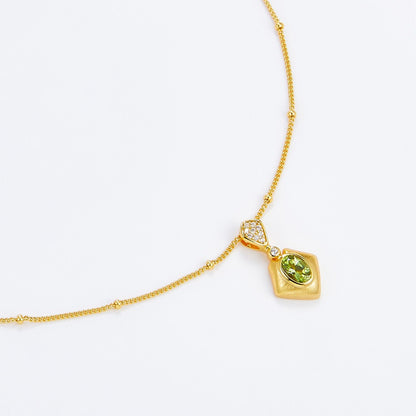 Collier Talisman Olive