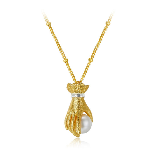 Pearl-in-Palm-Halskette